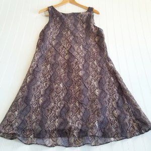 ALYN PAIGE Snake skin sheer pattern dress